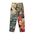 thumbnail image 5 of Goofa Butterflies In Blooming Garden Printed Soft Pajama Pants for Women, Wide Leg Comfy Casual Lounge Yoga Pants-Medium, 5 of 9