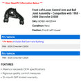 thumbnail image 2 of Front Left Lower Control Arm and Ball Joint Assembly - Compatible with 1988 - 2000 Chevy C3500 1989 1990 1991 1992 1993 1994 1995 1996 1997 1998 1999, 2 of 2