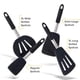 thumbnail image 2 of Nvzi Espátula flexible de silicona resistente al calor, espátula de goma antiadherente grande, utensilios de cocina resistentes, color negro, 4 piezas, 2 of 4
