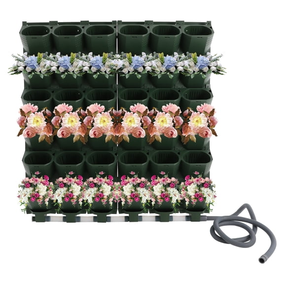 Self Watering Planters Wall Mounted 36 Baskets Automatic Watering System with Timer & Adjustable Drip Irrigation,Wall Planters for Indoor Outdoor Garden