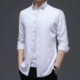 thumbnail image 4 of 2023 Clearance Men's Big and Tall Dress Shirts,Slim Fit Button Down Shirts Long Sleeve Formal Suit Shirt Solid Lightweight Cooling Wrinkle Free Business Shirt, 4 of 7