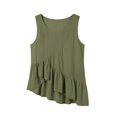 thumbnail image 4 of CHENHANN Women's Plaid Sleeveless Shirt Round Neck Loose Fit Casual Summer Top XL, 4 of 4