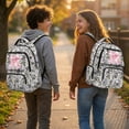 thumbnail image 2 of Garronmavis Gray Duck Bow Backpack for School Girls Multi-Pocket School Bag Adjustable Shoulder Straps Book Bag 17 inch for 8-10 Elementary School Students Back to School Gift, 2 of 7