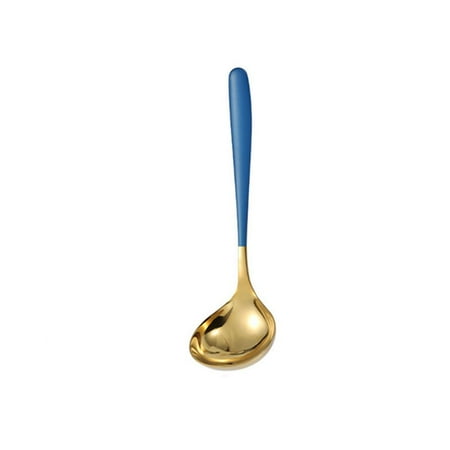 

Table Spoon Stainless Steel Spoon Stainless Steel Colander Public Spoon Spoon Household Spoon Colander Soup Spoon BLUE 1