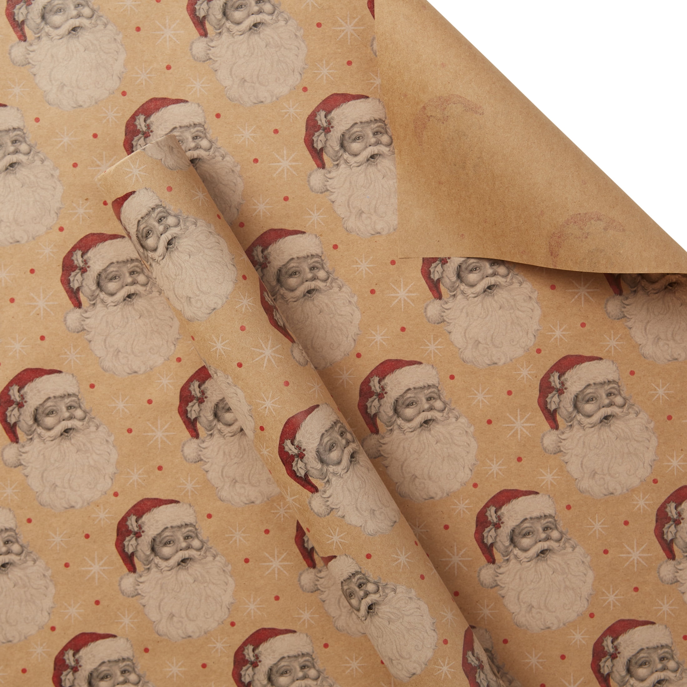 Holiday Time Solid Black Kraft Wrapping Paper, Christmas Natural, 30 –  dealwake