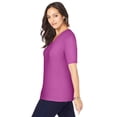thumbnail image 2 of Jessica London Women's Plus Size Stretch Cotton Square Neck Tee, 2 of 6