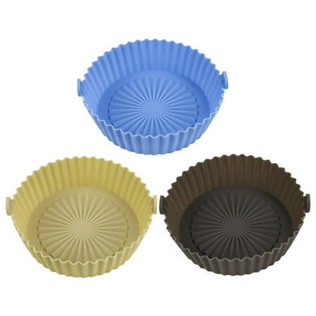 

MEGAWHEELS Air Fryer Silicone Pot-Reusable Silicone Basket For Air Fryer And Oven Replacement Of Parchment Paper Liners Non-Stick Silicone Basket Air Fryer Inserts Food Safe Air Fryers Oven Accessori