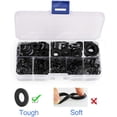 thumbnail image 4 of Joint en Nylon, 500 Pcs Rondelle Plate Noire Entretoise Ronde Compatible avec M2 M2.5 M3 M4 M5 M6 M8 M10, 4 of 5