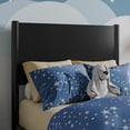 thumbnail image 4 of Pasadena Twin Solid Wood Low Profile Platform Bed in Black, 4 of 10