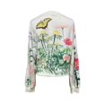 thumbnail image 7 of Womens Sweatshirts Floral Print Oversized Sweatshirt for Women Cute Tops Pullover Crew Neck Casual Shirts for Women Workout Tops for Women Lightweight Graphic,White,XL, 7 of 7