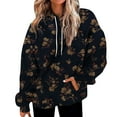thumbnail image 2 of Bovemsi Sweatshirt for Women Fashion Spring Autumn Casual Long Sleeve Hoodies Sweatshirts Top Camo Hoodie, 2 of 7
