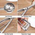 thumbnail image 2 of Juego de glace En Acier, 1 Uds Cuillre Glace En Acier 304 Inoxidable Cuillre Glace Avec Dclencheur, Professionnelle Crme Glace Scoopers Pour Fruits Gla, 2 of 5