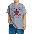 thumbnail image 3 of CFLVAEK Kids 4th of July T Shirts Funny Stars Stripes Patriotic Graphic Tees Comfy Cotton Round Neck Short Sleeve Tshirts Girls Boys Indenpendence Day Tshirt 9 Years, 3 of 7