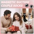 thumbnail image 7 of Bocaoying 4 Pairs Magnetic Holding Hands Socks, Funny Couple Novelty Socks for Women Men, Cute Mid-Calf Crew Socks with Creative 3D Eyes & Hands Design Interactive Gifts, 7 of 7