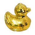 thumbnail image 1 of Figura de pato con espejo de discoteca, estatua de pato pequeño, escultura de animal, estantería para el hogar, oficina, escritorio, adorno decorativo, regalo de Navidad., 1 of 8