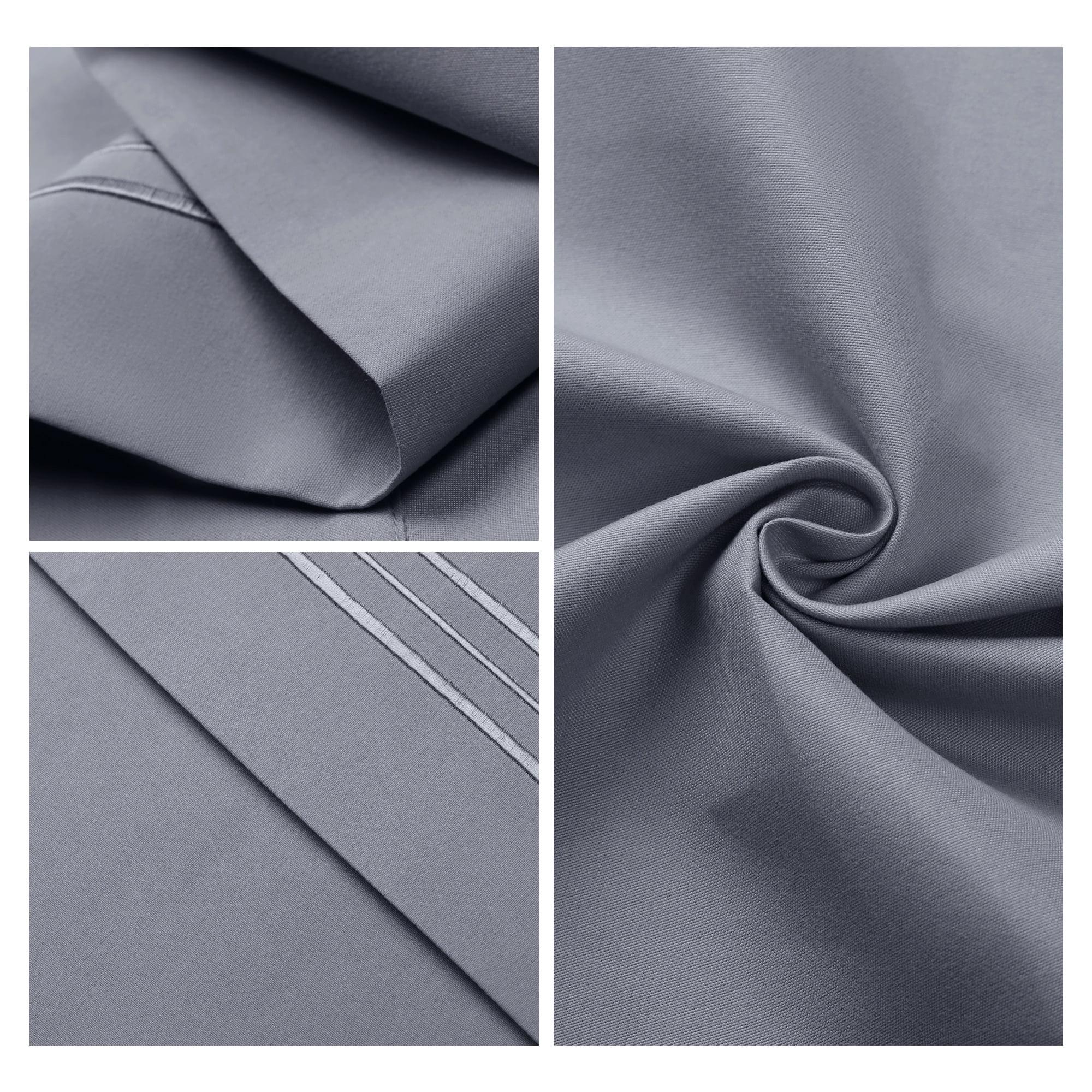 Unique Bargains 2 Pack Polyester Pillow Cases Pillow Covers Standard Dark Gray