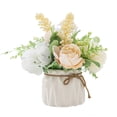thumbnail image 1 of Laklulu Simulation hydrangea bouquet small ceramic vase, decorative dining table home party office, 1 of 5
