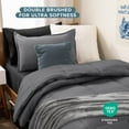 thumbnail image 4 of Bare Home 9 Piece Ultimate Bed In A Bag - Ultra-Soft 1800 Microfiber Bedding Set - Twin-XL, Gray/Black, 4 of 8