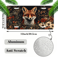 thumbnail image 2 of 1 Pcs 2D Flat License Plate Covers & Frames, Fox among Flowers For Decorative Front, Waterproof For Decoration Aluminum License Plate Covers & Frames Cover For Men Women, 12" X 6", 2 of 7