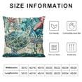 thumbnail image 5 of PHYHOO Sea Theme Decorative Square  Linen Coastal Pillow Cover Ocean Animal Cushion Cover  Pillow Inserts,  Nautical Pillow Covers (Sea Turtle), 5 of 5
