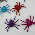 thumbnail image 2 of Bewildely 30 piezas de arañas con purpurina fina y brillante, juguetes de araña para trucos de araña, decoraciones de plástico duradero para Kits de decoración para fiestas violeta, 2 of 6