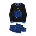 thumbnail image 5 of Jaweiwi Matching Family Pajamas for Christmas Long Sleeve Star Tree Print Tops + Plaid Pants Set Loungewear for Holiday Wear, 5 of 10