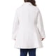 thumbnail image 3 of Abrigo de mujer de talla grande Agnes Orinda, corte A, con solapa muesca, doble botonadura, largo, tipo peacoat, con bolsillos, 4X color blanco crema, 3 of 6
