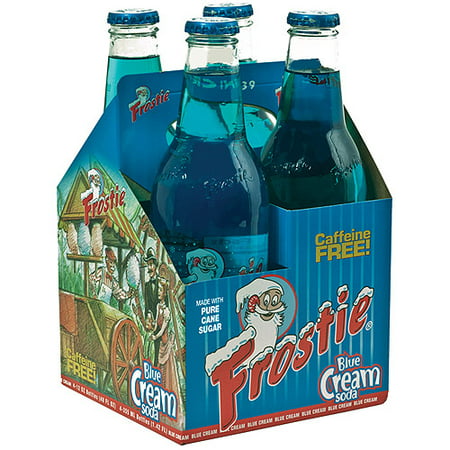 Frostie Caffeine-Free Blue Cream Soda Pop, 12 Fl Oz, 24 Pack Bottles