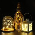 thumbnail image 3 of 12 luces para botellas, 4 colores, luces de corcho para botellas de vino, cadena de luces LED de 2 m y 20 luces, luces de Halloween, luces de Navidad, luces festivas para botellas de vino, color Vi, 3 of 5