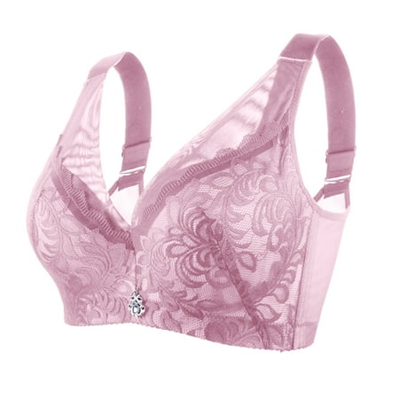

Zuwimk Bras For Women Full Coverage Women’s Push Up Lace Bra Comfort Padded Underwire Bra Lift Up Add One Cup B 38/85D