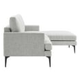 thumbnail image 3 of Modway Evermore Right-Facing Upholstered Fabric Sectional Sofa in Light Gray, 3 of 8