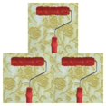 thumbnail image 2 of Qarigey 6.85 Inch Wall Empaistic Flower Pattern with Plastic Handle Painting Roller Type1 NO1, 2 of 5