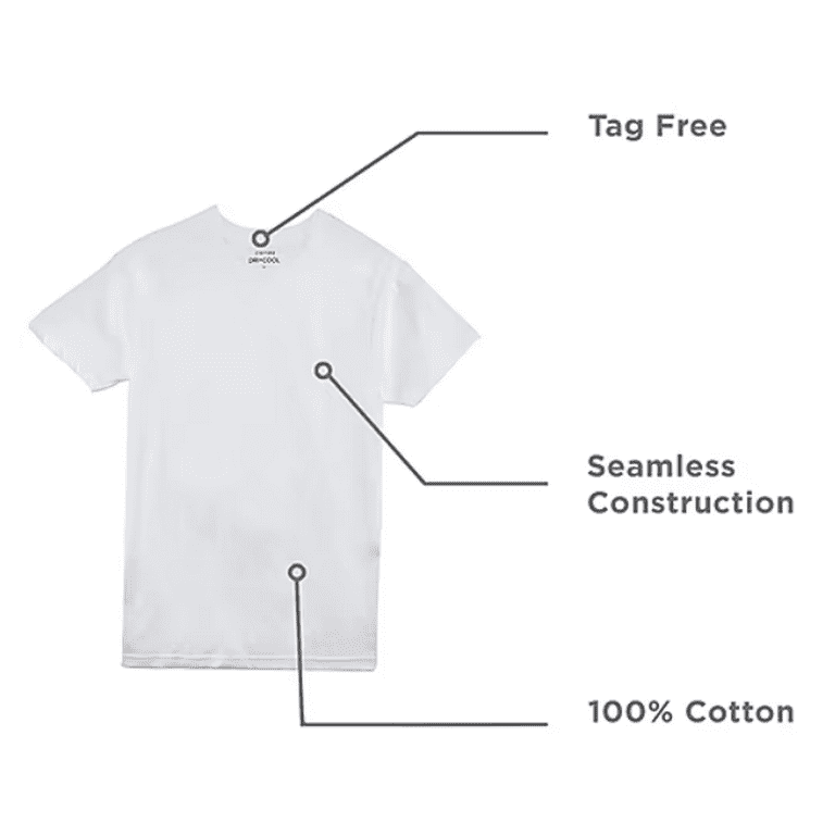 Stafford Heavyweight Cotton Crew Neck T Shirt 4 Pack Men s XXL Walmart