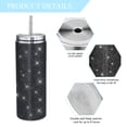thumbnail image 4 of Termos de diamante de 600 ml, botellas de aislamiento a prueba de fugas, vasos de paja al vacío (negro) Hugtrwg Libre de BPA, 4 of 9