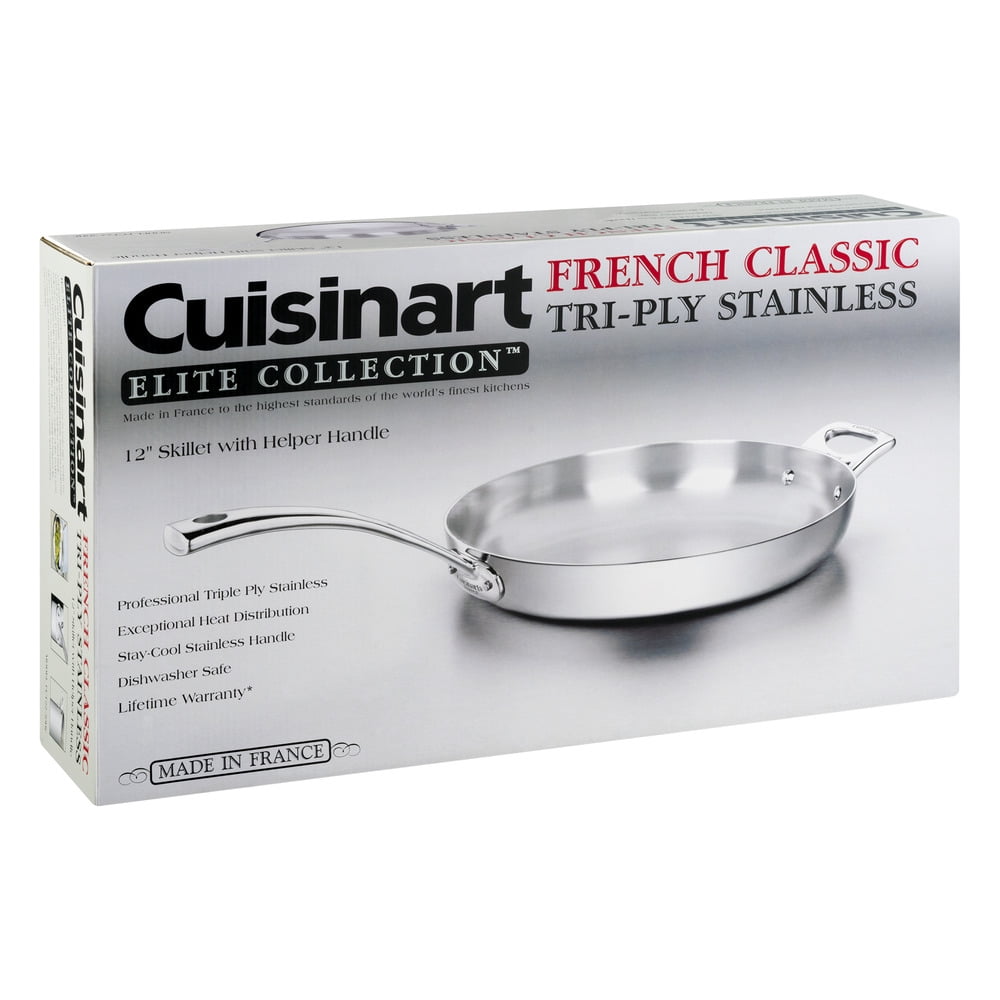 Set of 2 Nonstick Frying Pans French Classic Tri Ply Stainless