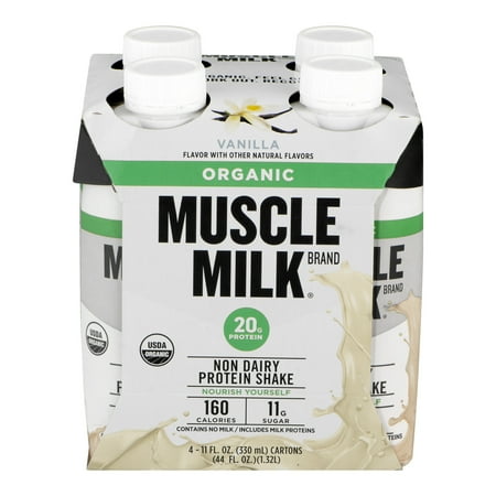 Muscle Milk Organic Non Dairy Protein Shake Vanilla - 4 CT11.0 FL OZ