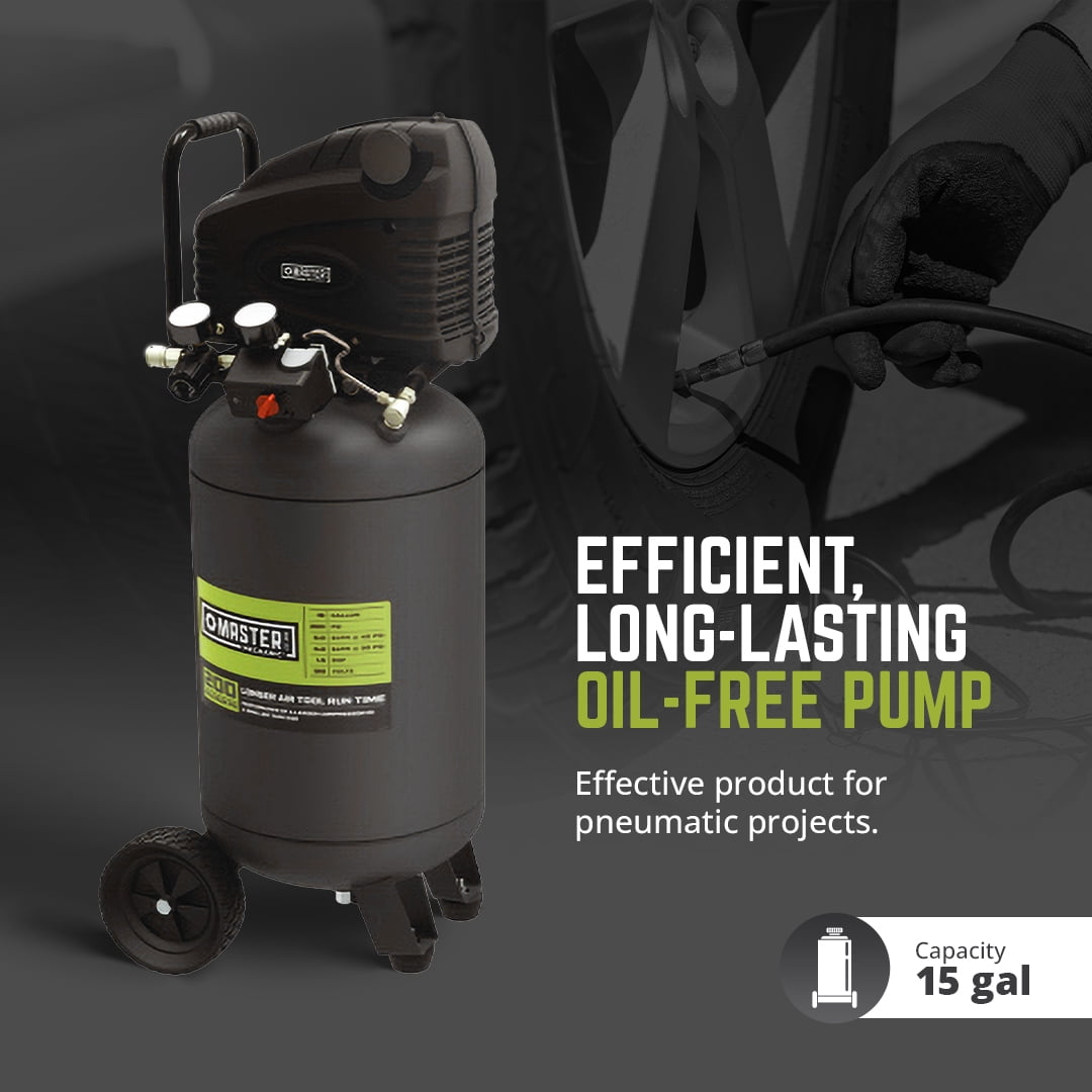 MAT Original Parts Green 1.5 HP Portable Heavy Duty Air Compressor 15 gal