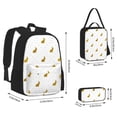 thumbnail image 2 of Disketp Gold Rabbit Large Capacity Backpack Lunch Bag Pencil Case Combination 3 Piece Set for Student, 2 of 7