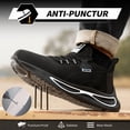 thumbnail image 3 of LAoutun Steel Toe Shoes for Men Lightweight Work Shoes Black Steel Toe Sneakers Safety Footwear, 3 of 6