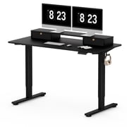 FlexiSpot 55x24 Electric Standing Desk with One-Piece Desktop, 2 Removable Drawers, Headphone Hook, 4 Height Memory Presets, 250lbs Capacity Ergonomic Sit Stand Desk with Monitor Stand