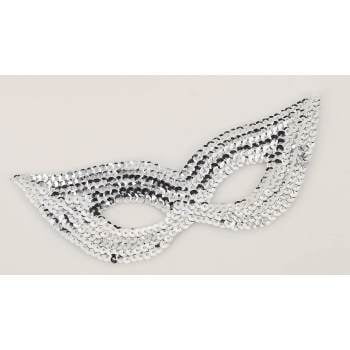 SEQUIN EYE MASK-SILVER 12 PACK