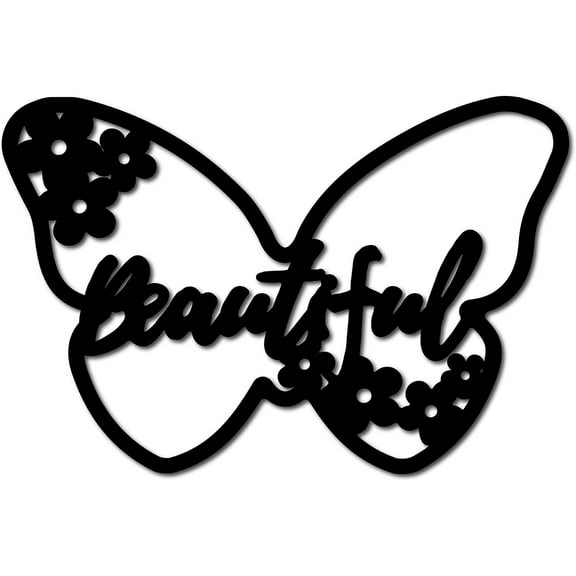 Unfinished Wood Cutout Sign Wooden Crafts DIY Slice Embellishment Laser Cut Wooden Butterfly Decorative Sign 8x12Inch