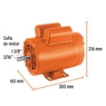 thumbnail image 3 of Motor eléctrico monofásico TRUPER MOE-1-1/2B de 1 1/2 HP baja velocidad, 3 of 3