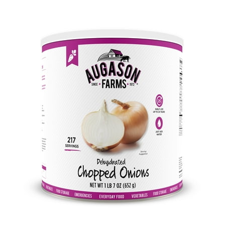 Augason Farms Dehydrated Chopped Onions No. 10 (Best Tasting Dehydrated Food)