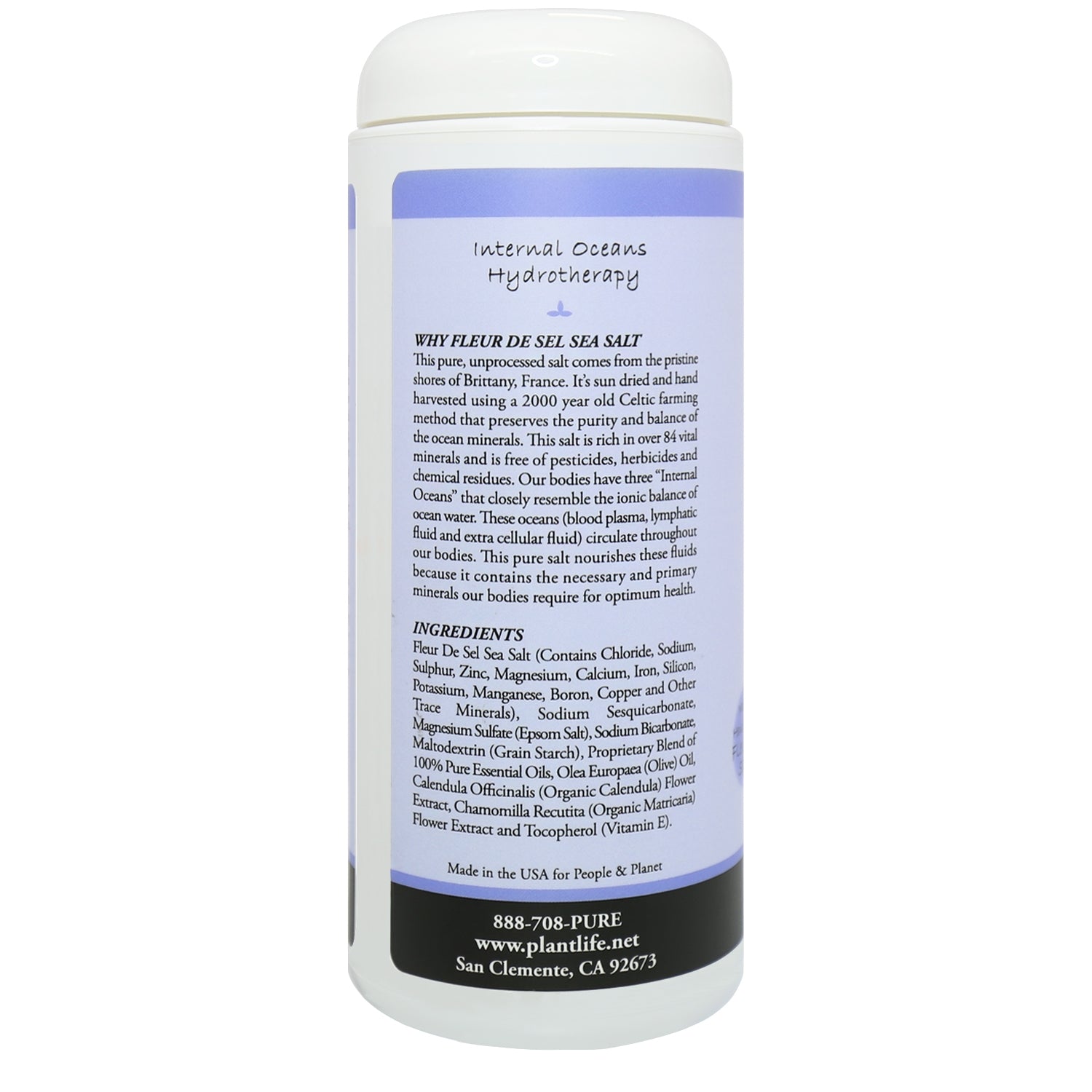 Plantlife Lavender Therapeutic Mineral Bath Salt – Calming Aromatherapy Soak with Natural Ingredients, 16 oz