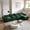 Green, variant on bokifol L-Shaped Sectional Sofa,4 Seats with Ottomans(L Shape) and Modular Sofa and Easy to Assemble for Living Room,Green