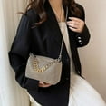 thumbnail image 6 of Crossbody Bags for Women, Shoulder Bags, PU Leather Glittering Trend Clutch Bag with One Interior Zipped Pocket for Daily or Party, Small But Roomy Handbags Surprisingly Fits A Lot of Things, Gold, 6 of 7