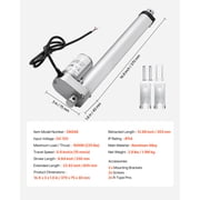 KFFKFF 12V Linear Actuator, 9.84-Inch Stroke, 0.6/s Speed, 225lbs/1000N Load Capacity, IP54 Rated with Mounting Bracket for Adjustable Desks, Recliners, and Automated Windows or Doors