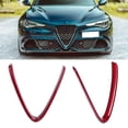 thumbnail image 3 of Cubierta de parrilla delantera de fibra de carbono embellecedor de rejilla en forma de V apto para Alfa Romeo Giulia 2017-2020 rojo Jadeshay  A, 3 of 9