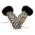 thumbnail image 2 of Fashionable Leopard Print Touchscreen Winter Gloves for Women Warm Lined Cold Weather Accessory Size:One Size, 2 of 6
